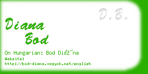 diana bod business card